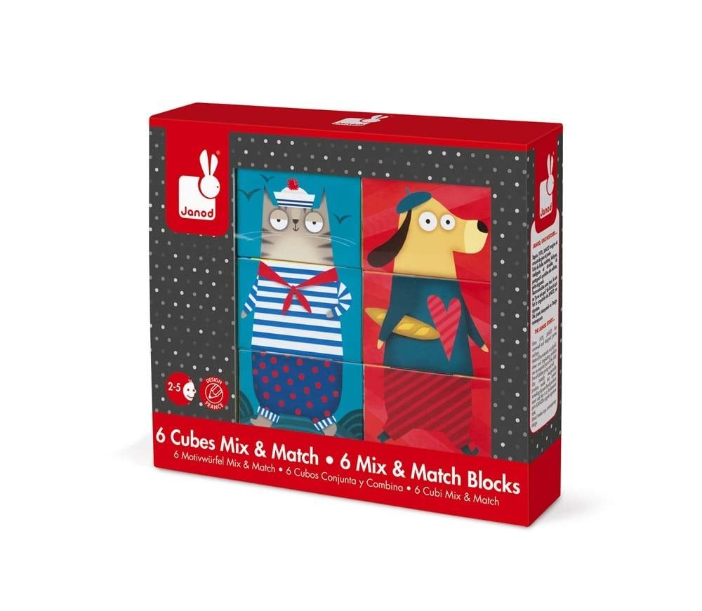 JANOD KUBKID ΣΚΥΛΟΙ &amp; ΓΑΤΕΣ (6 ΚΥΒΟΙ) J02733