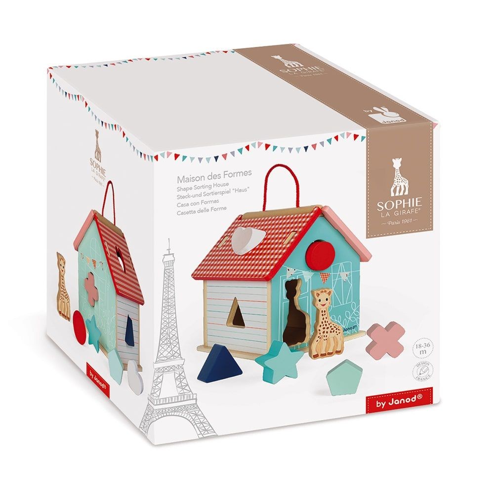 JANOD SOPHIE LA GIRAFE - ΞΥΛΙΝΟ ΣΠΙΤΙ ΜΕ ΣΧΗΜΑΤΑ J09505