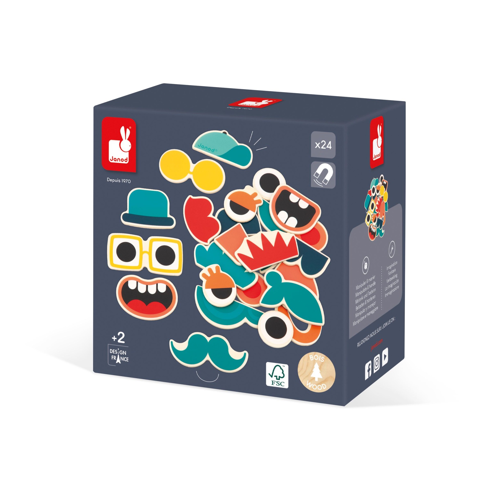 JANOD ΜΑΓΝΗΤΕΣ MIX MATCH ΠΡΟΣΩΠΟ 24 ΤΕΜ