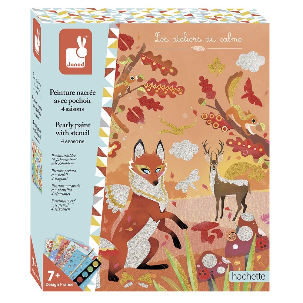 JANOD PEARLY PAINT WITH STENCIL 4 SEASONS