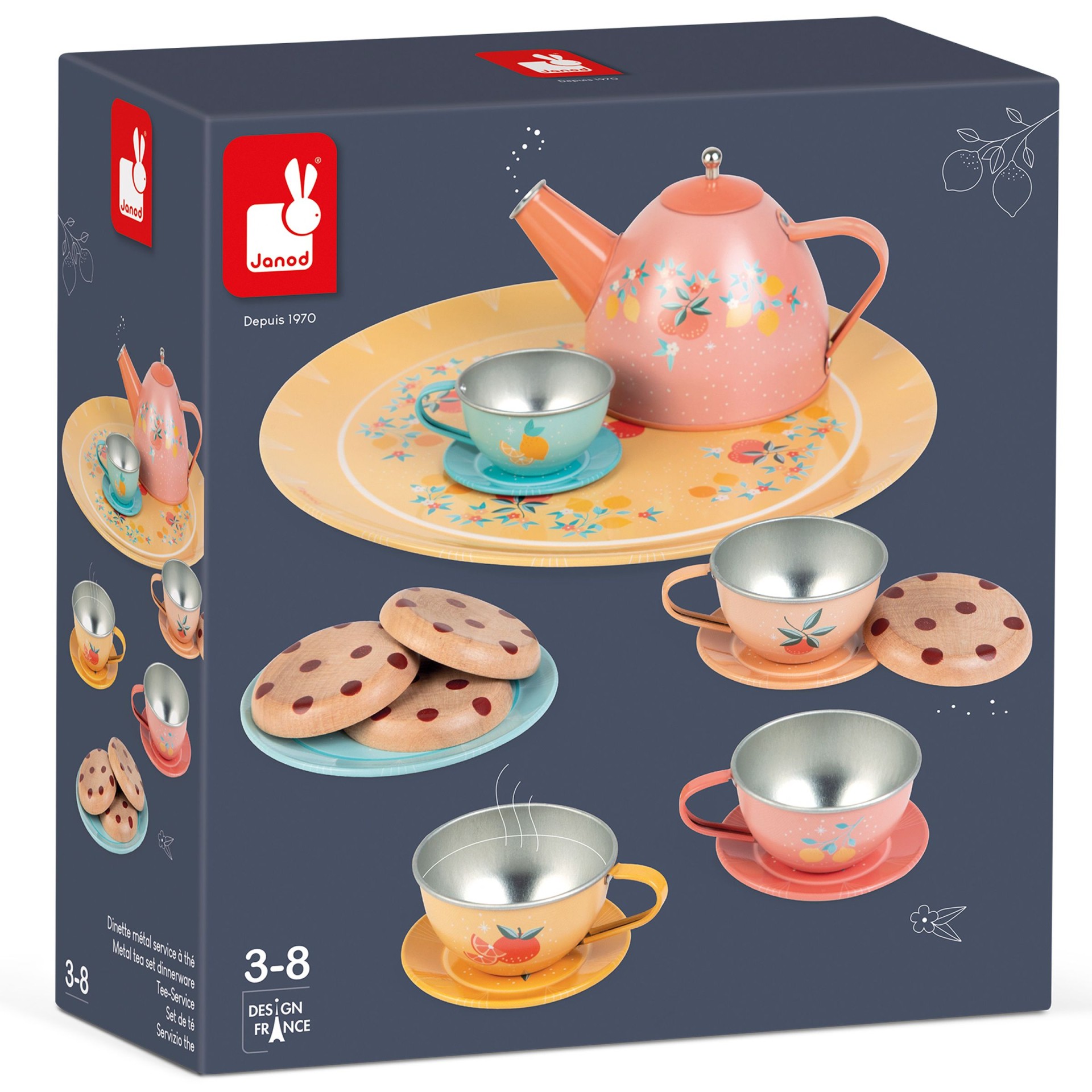 JANOD METAL TEA SET DINNERWARE