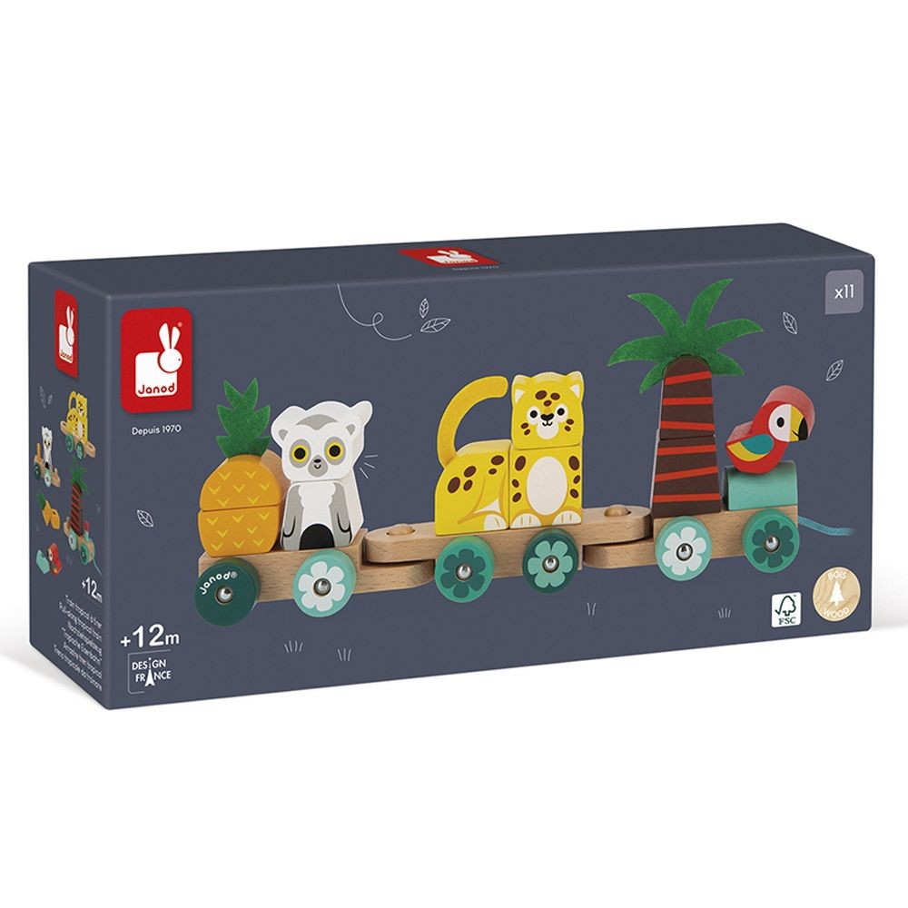 JANOD TROPIK - PULL-ALONG TOPICAL TRAIN J08272