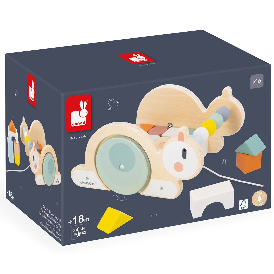 ΕΚΠΑΙΔΕΥΤΙΚΑ ΠΑΙΧΝΙΔΙΑ JANOD SWEET COCCON- ΣΥΡΟΜΕΝΟ ΣΑΛΙΓΚΑΡΑΚΙ ΜΕ ΚΥΒΟΣ ΓΙΑ 1,5+