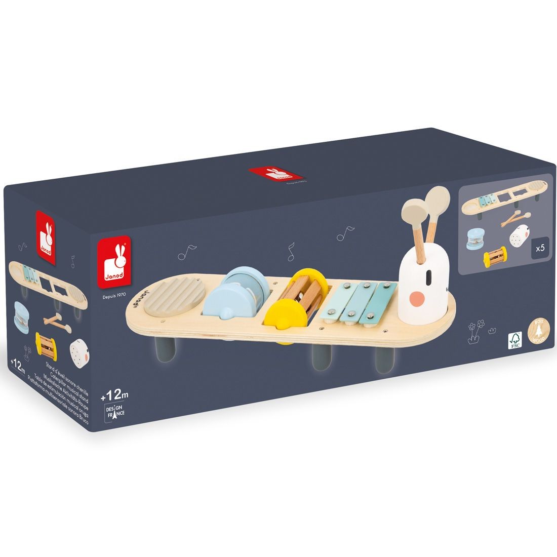 ΕΚΠΑΙΔΕΥΤΙΚΑ ΠΑΙΧΝΙΔΙΑ JANOD SWEET COCCON ΜΟΥΣΙΚΟ ΤΡΑΠΕΖΑΚΙ ΚΑΜΠΙΑ ΓΙΑ 1+