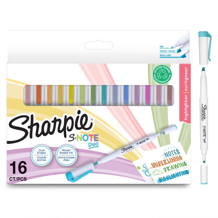SHARPIE S-NOTE DUO TWIN TIP BLISTER 16TMX