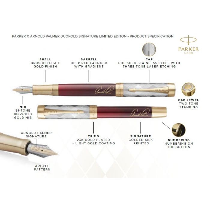 P DUOFOLD LE24 A.PALMER RED GT FP-C F