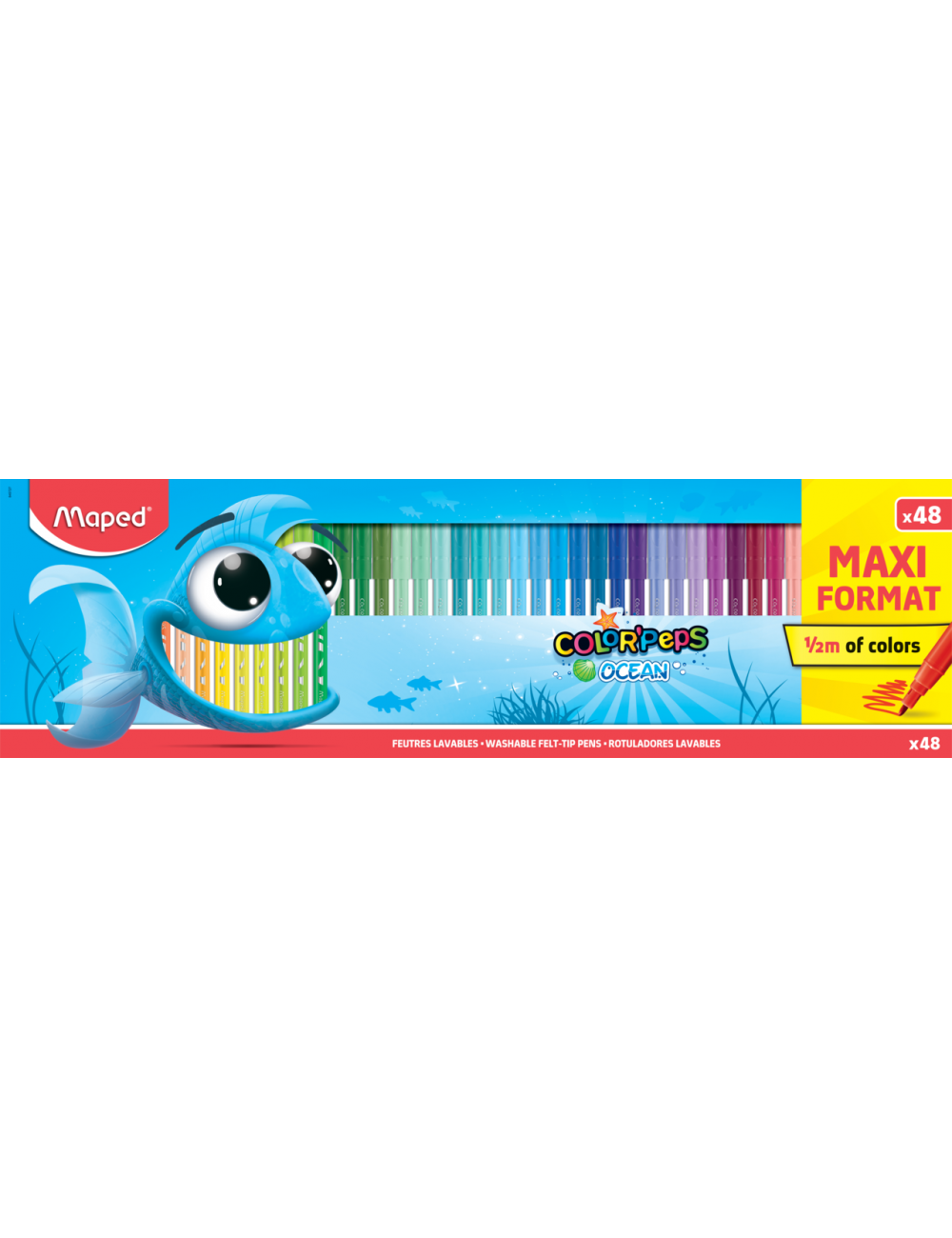 ΜΑΡΚΑΔΟΡΟΙ COLOR'PEPS OCEAN - ΧΑΡΤΙΝΗ ΘΗΚΗ X48