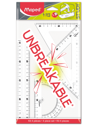 ΣΕΤ 4 TEM ΜΕ 20 CM ΧΑΡΑΚΑ UNBREAKABLE ΔΙΑΦΑΝΗΣ