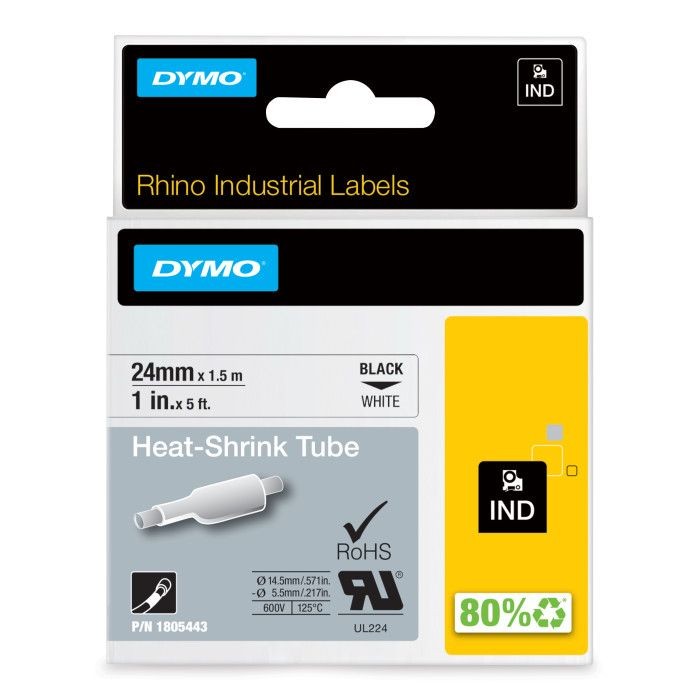 RHINO 24mmX1.5Μ ΗΕΑΤ SHRINK TUBE WHITE