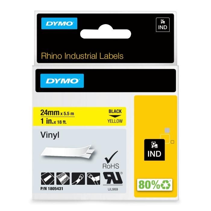 RHINO 1805431 24mm VINYL ΤΑΡΕ YELLOW