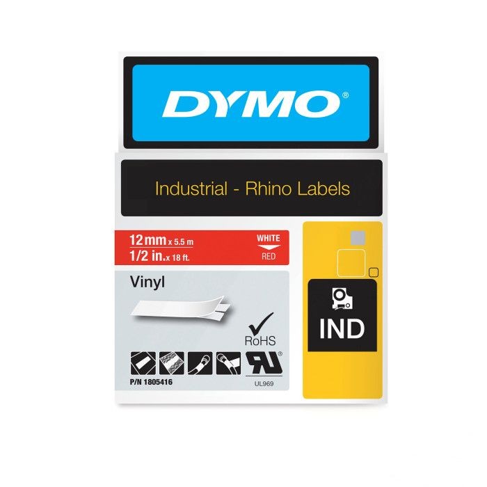 RHINO 1805416 12mm VINYL WHITEonRED