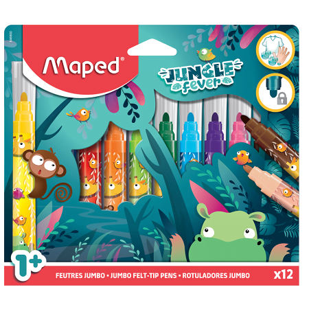 ΜΑΡΚΑΔΟΡΟΙ MAXI JUNGLE FEVER  X12 ΣΕ ΧΑΡΤΙΝΗ ΣΥΣΚΕΥΑΣΙΑ