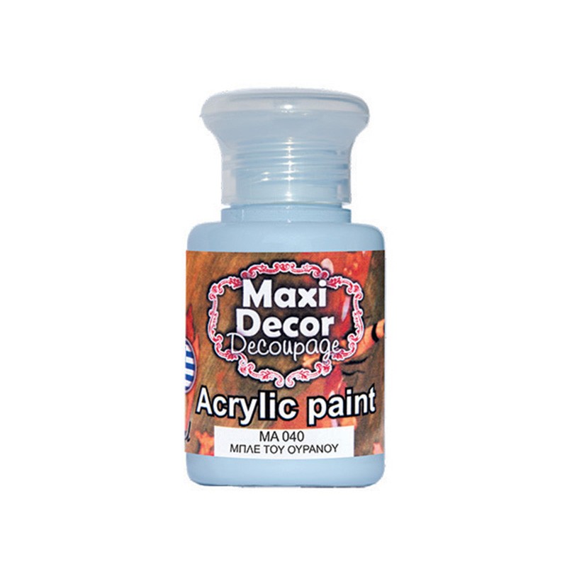 MAXI COLOR ΑΚΡΥΛΙΚΟ ΧΡΩΜΑ MA-040 60ML ΜΠΛΕ ΟΥΡΑΝΟΥ