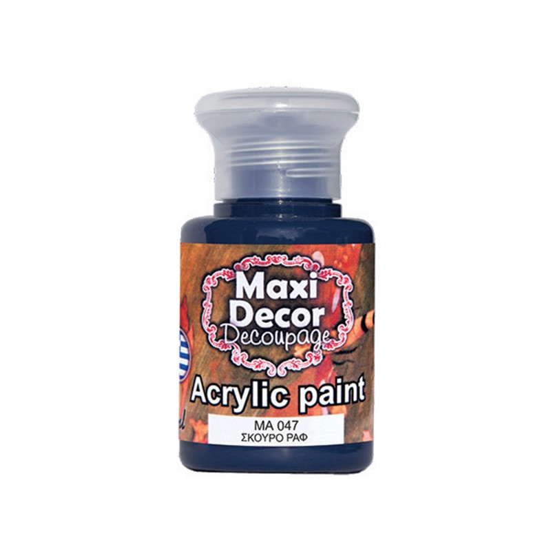 MAXI COLOR ΑΚΡΥΛΙΚΟ ΧΡΩΜΑ MA-047 60ML ΣΚΟΥΡΟ ΡΑΦ