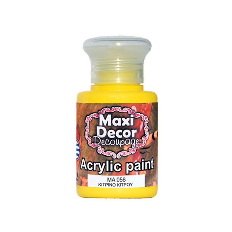 MAXI COLOR ΑΚΡΥΛΙΚΟ ΧΡΩΜΑ MA-056 60ML ΚΙΤΡΙΝ ΚΙΤΡΟΥ
