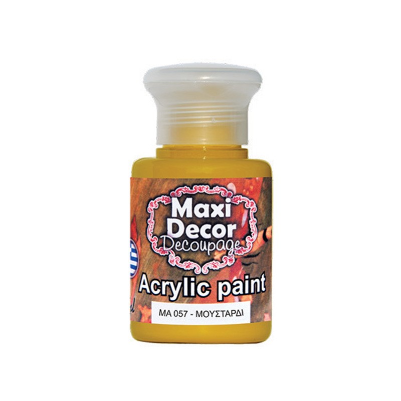 MAXI COLOR ΑΚΡΥΛΙΚΟ ΧΡΩΜΑ MA-057 60ML ΜΟΥΣΤΑΡΔΙ