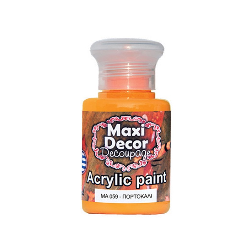 MAXI COLOR ΑΚΡΥΛΙΚΟ ΧΡΩΜΑ MA-059 60ML ΠΟΡΤΟΚΑΛΙ
