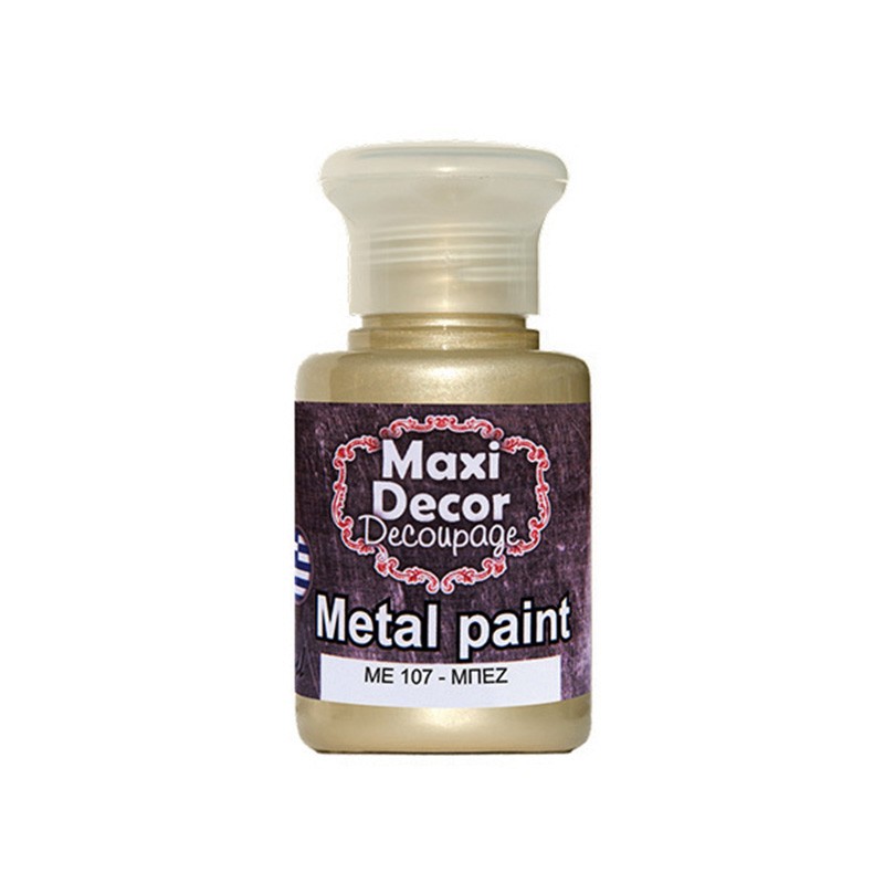 MAXI COLOR ΜΕΤΑΛΛΙΚΟ ΧΡΩΜΑ ME-107 60ML ΜΠΕΖ