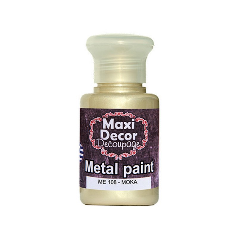 MAXI COLOR ΜΕΤΑΛΛΙΚΟ ΧΡΩΜΑ ME-108 60ML ΜΟΚΑ
