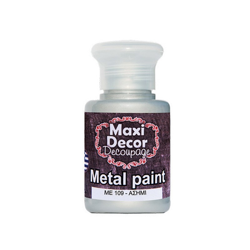 MAXI COLOR ΜΕΤΑΛΛΙΚΟ ΧΡΩΜΑ ME-109 60ML ΑΣΗΜΙ