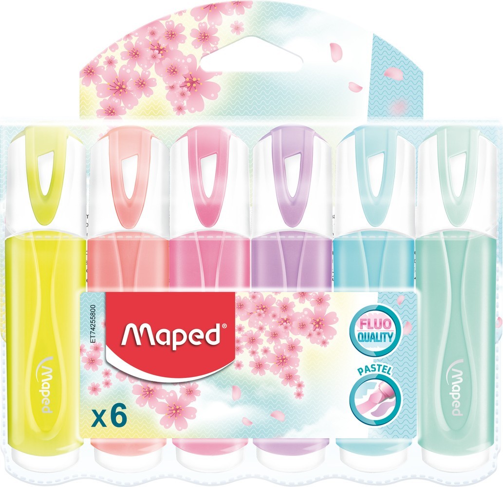 ΥΠΟΓΡΑΜΜΙΣΤΗΣ FLUO PEP'S CLASSIC PASTEL X6 ΣΑΚΟΥΛΑ