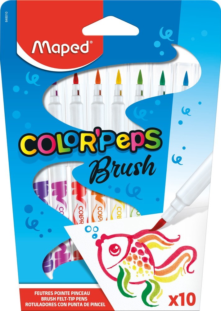 ΜΑΡΚΑΔΟΡΟΙ BRUSH 2.8mm  X10 ΣΕ ΧΑΡΤΙΝΗ ΣΥΣΚΕΥΑΣΙΑ