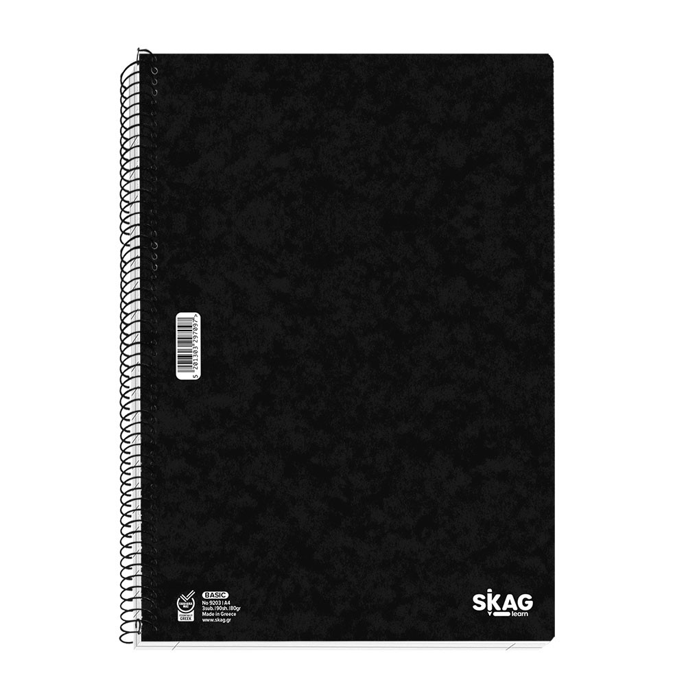 ΘΕΜΑΤΙΚΑ SKAG (BASIC) ΜΑΥΡΟ A4 4Θ 120Φ 80GR N.9204
