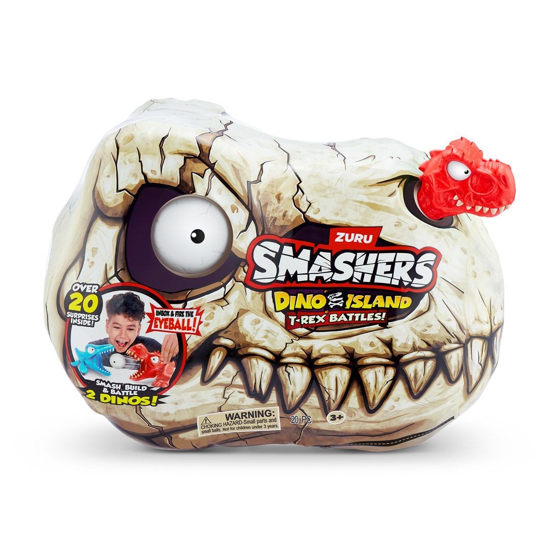 SMASHERS S5 DINO ISLAND MINI ΚΡΑΝΙΟ  ΤΥΡΑΝΝΟΣΑΥΡΟΣ