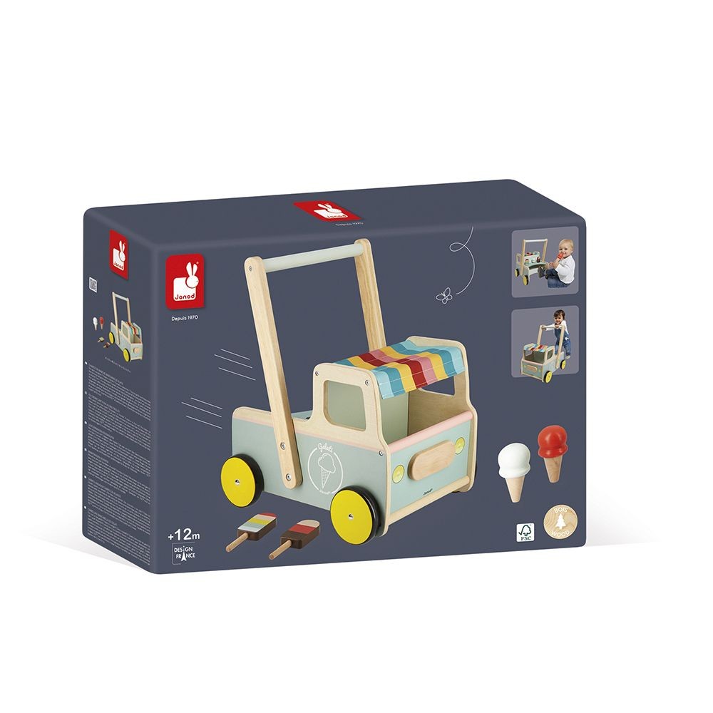 JANOD ICE CREAM CART PUSH-ALONG TROLLEY