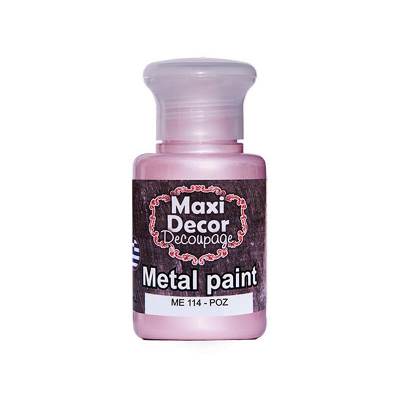 MAXI COLOR ΜΕΤΑΛΛΙΚΟ ΧΡΩΜΑ ME-114 60ML ΡΟΖ