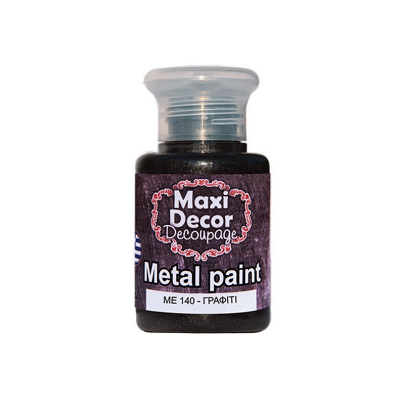 MAXI COLOR ΜΕΤΑΛΛΙΚΟ ΧΡΩΜΑ ME-140 60ML ΓΡΑΦΙΤΙ