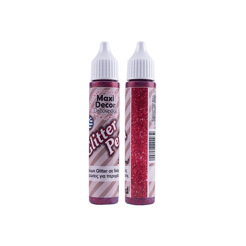MAXI COLOR GLITTER  ΣΤΥΛΟ  ΚΟΚΚΙΝΟ       28 ML