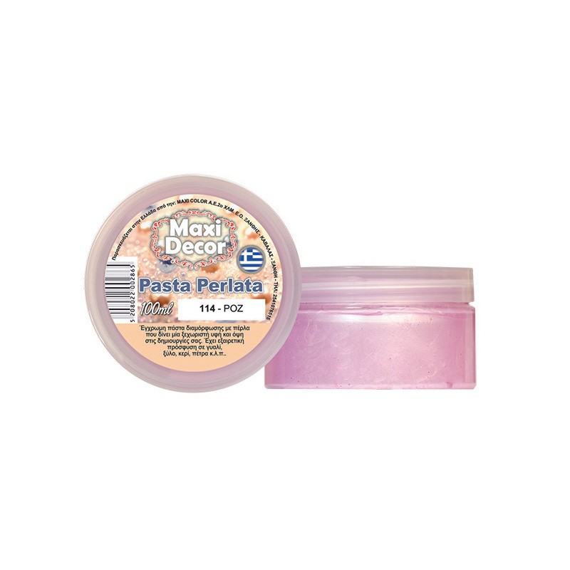 MAXI COLOR ΠΑΣΤΑ  ΠΕΡΛΕ  114 - ΡΟΖ 100 ML