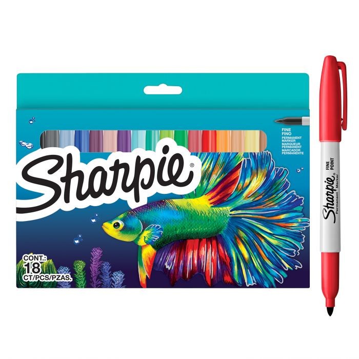 SHARPIE FINE ASS.HANG.TUCK FISH 18ΤΜΧ