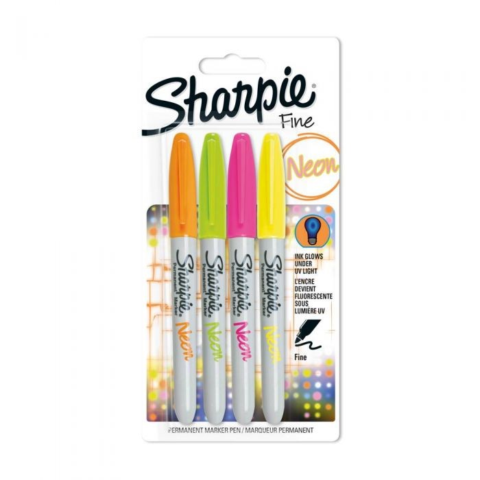 SHARPIE FINE ΝΕΟΝ ASS.BL4τμχ