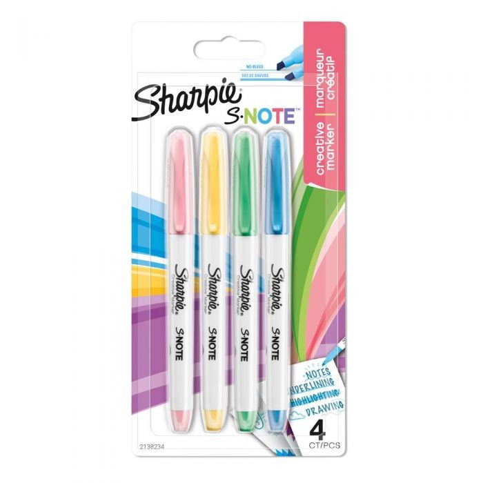 SHARPIE S-ΝΟΤΕ CHISEL.BLISTER 4ΤΜΧ