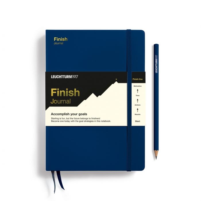 L THEMEBOOK FINISH JOURNAL A5 MED NAVY
