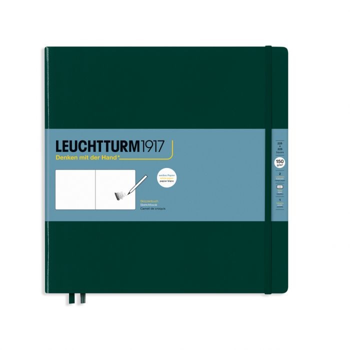 L EDITION SKETCHBOOKS SQUARE PLAIN FOREST GREEN 112p
