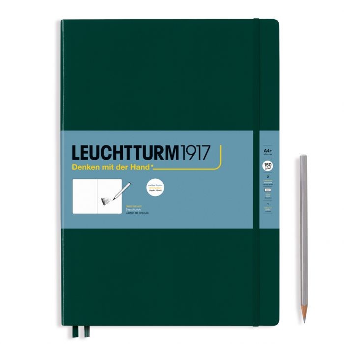 L EDITION SKETCHBOOKS A4+MASTER PLAIN FOREST GREEN 112p