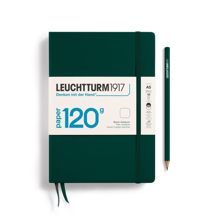L EDITION 120G A5 MED PLAIN FOREST GREEN 203p