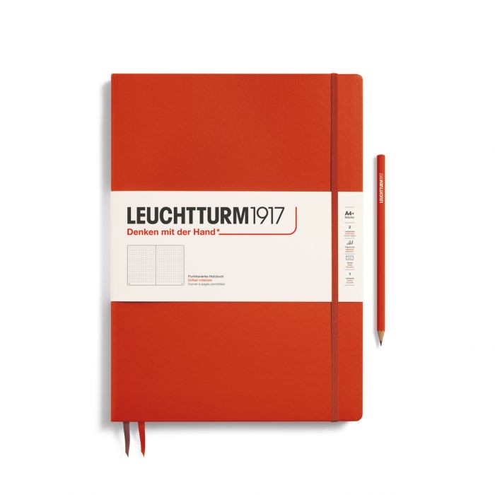 L NOTEBOOK HC A4+SL DOTTED FOX RED 123p