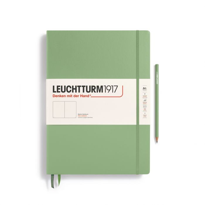 L NOTEBOOK HC A4+CL PLAIN SAGE 235p