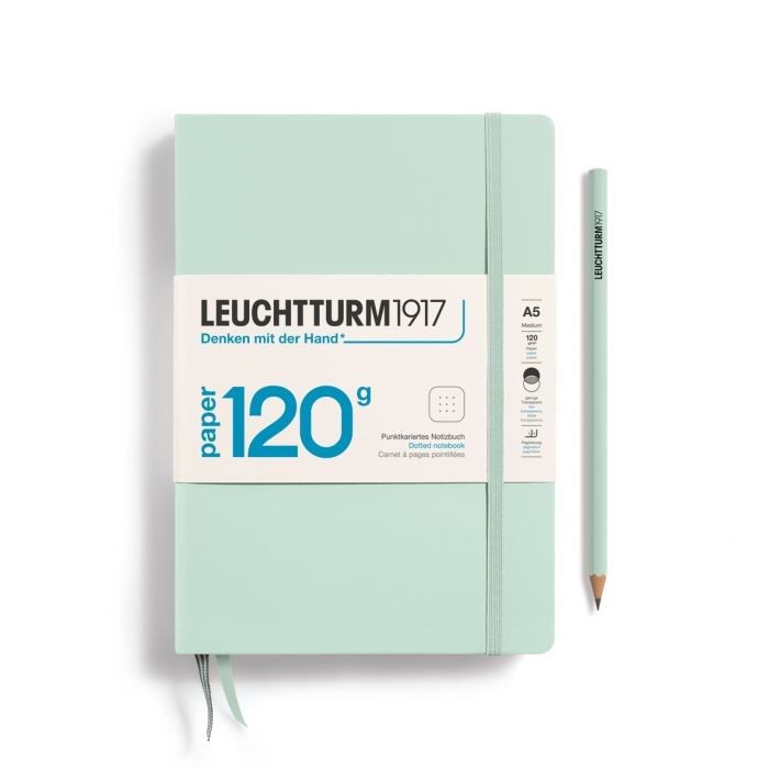 L EDITION 120G A5 MED DOTTED MINT GREEN 203p
