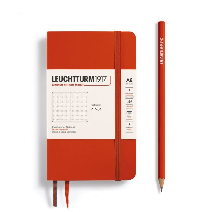 L NOTEBOOK SC A6 POCKET DOTTED FOX RED 123p