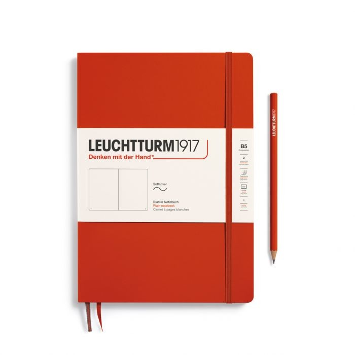 L NOTEBOOK SC B5 COMPO PLAIN FOX RED 123p