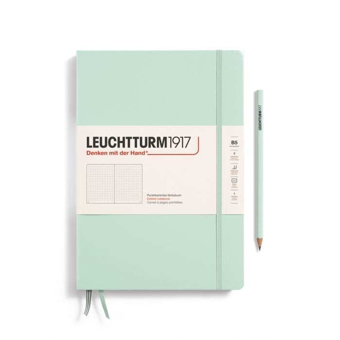 L NOTEBOOK HC B5 COMPO DOTTED MINT GREEN 219p