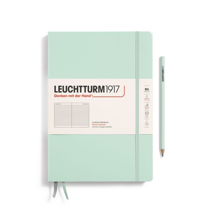 L NOTEBOOK HC B5 COMPO RULED MINT GREEN 219p