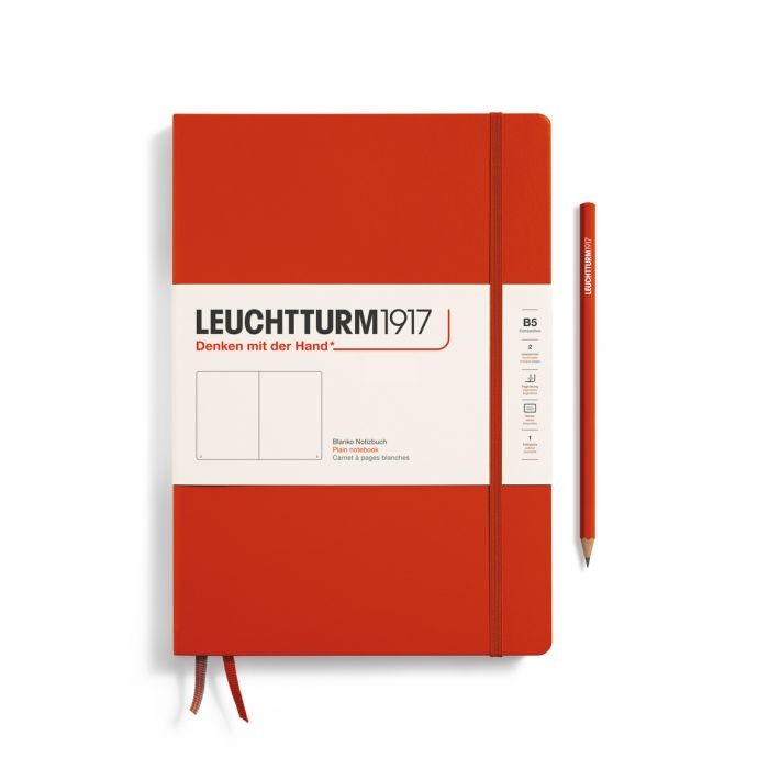 L NOTEBOOK HC B5 COMPO PLAIN FOX RED 219p