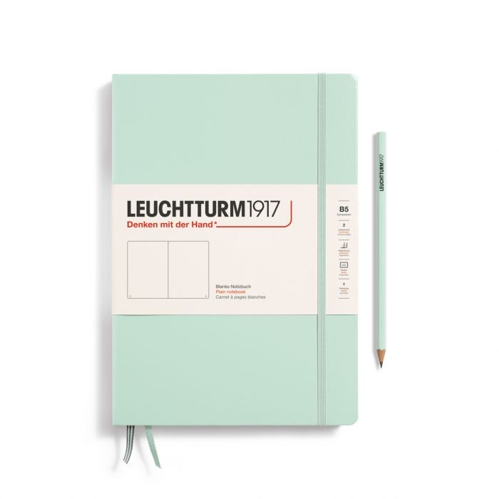 L NOTEBOOK HC B5 COMPO PLAIN MINT GREEN 219p