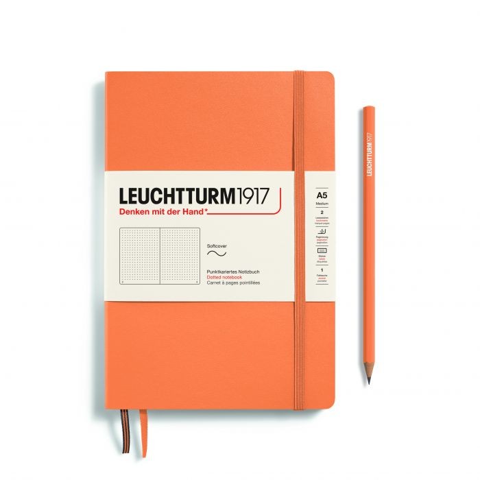 L NOTEBOOK SC A5 MED DOTTED APRICOT 123p